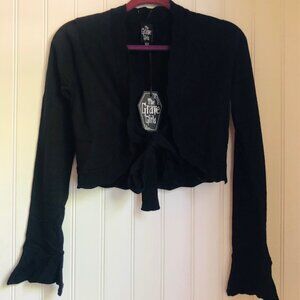 NWT Dolls Kill The Grave Girls Care Less Knit Cardigan Sweater XS Extra Small